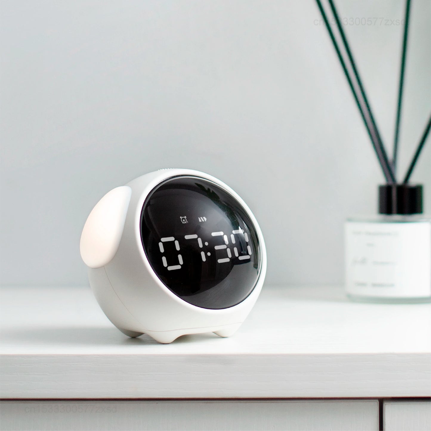 Child Alarm Clock Digital Emotion Table Clock WIth Light Living Room Bedroom Desktop Clock Cute Cartoon Alarm Clock for Kids