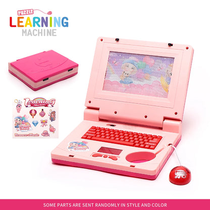 Pink Kids Learning Laptop Toy – Interactive Educational Computer with Music, Lights & Mouse for Early Development