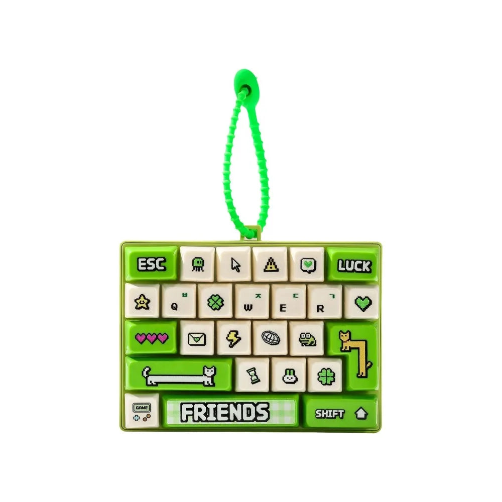 Creative 26 Keys Keyboard Fidget Keychain Cartoon 26 Keys Fidget Keyboard Anti Stress Keyboard Shaped Keyboard Keychain