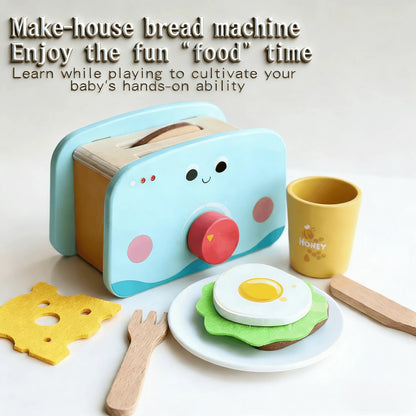 Hands-On Kids Kitchen Helper Set: Realistic Play Food & Interactive Cooking Toys for Imaginative Pretend Play Fun Wooden Toys