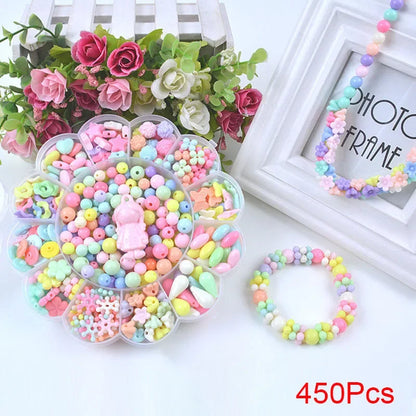 Children Creative DIY Beads Toy With Whole Accessory Set/ Kids Girls Handmade Art Craft Educational Toys for Gifts And Presents