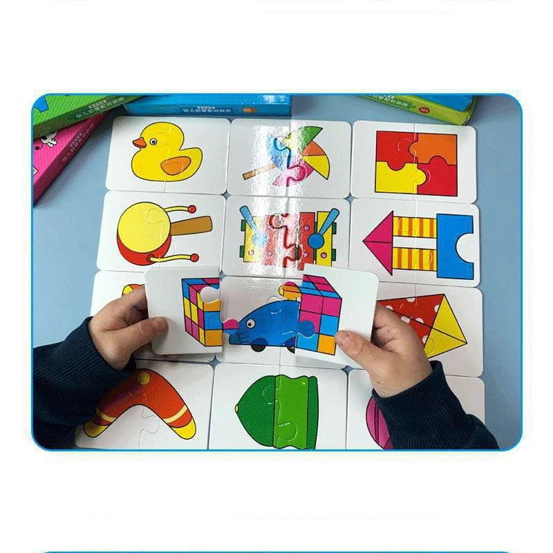 Matching Card Game for Kids Developing Puzzle Baby Cognitive Fruit Animal Learning Montessori Early Educational Puzzle Toy