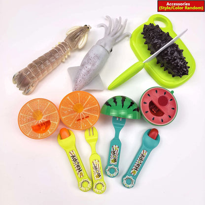 Kids Kitchen Set Creative Feeding Toy Set Simulation Fruit Cutting Role Playing Game Toys Interactive Party Games Christmas Gift