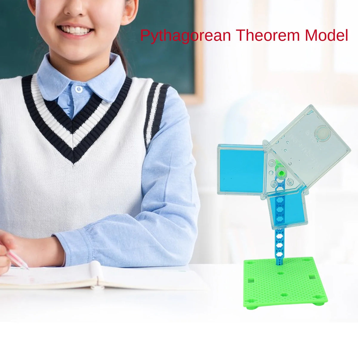 Montessori Pythagorean Theorem Demonstration Experiment Set Mathematics Model Education Aid DIY for Boy Girl Kids Toys Gifts