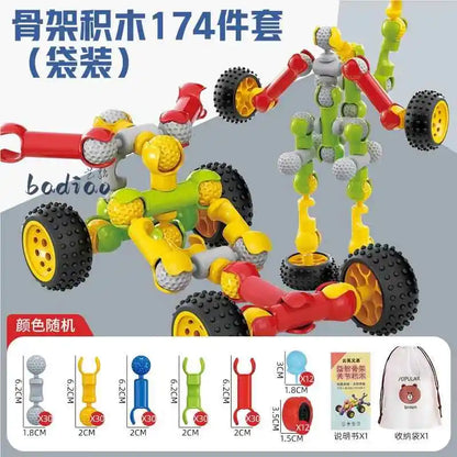 Children's Creative DIY Skeleton Joint Building Blocks Multifunction Large Particle Handmade Assembly Educational Toys