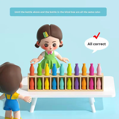 Learning Children's early childhood education guess fun drink color pair toy memory training parent-child interactive board game
