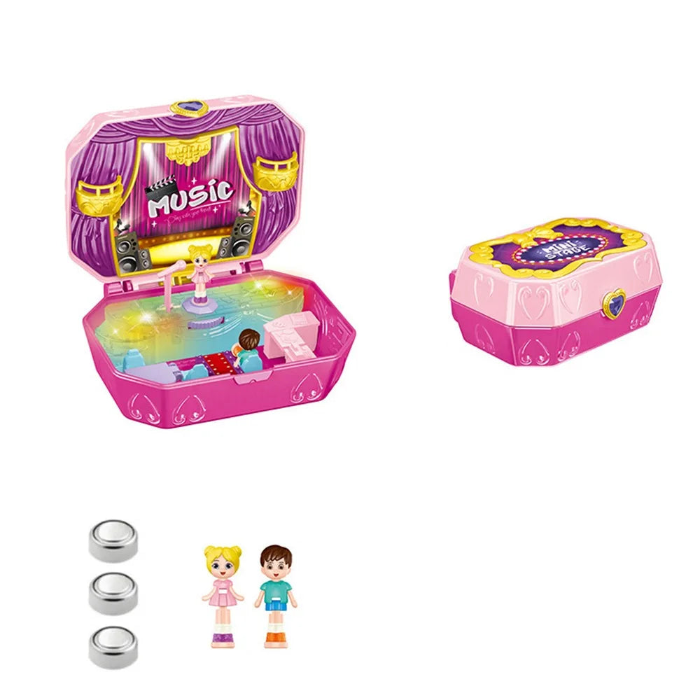 Creative Simulation Play House Toys Expandable 3D Doll Houses with Furniture Cosplay Interactive Simulated Princess Castle
