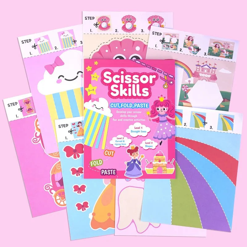 Children's Paper-Cut Book Creative Fun DIY Handmade Daily Activities Paste Toys Kindergarten Puzzle