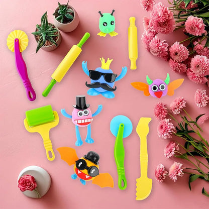 Children DIY Play Dough Tools Set Creative Plastic Cutters Rollers Molds Playdough Decorative Accessories Toddler Kids Toys Gift