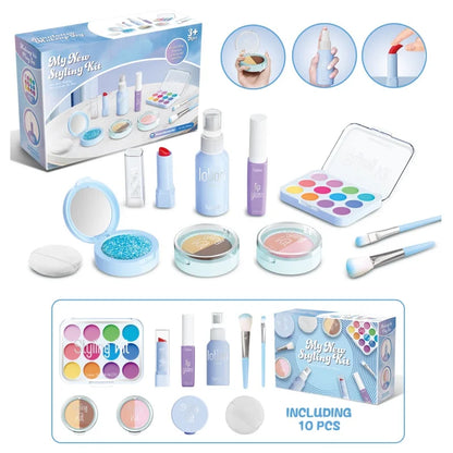 Kids Pretend Makeup Play Set for Ages 3-6 Girls, Children's Cosmetic Simulation Toy Kit, Fashion Styling Beauty Set For Girls