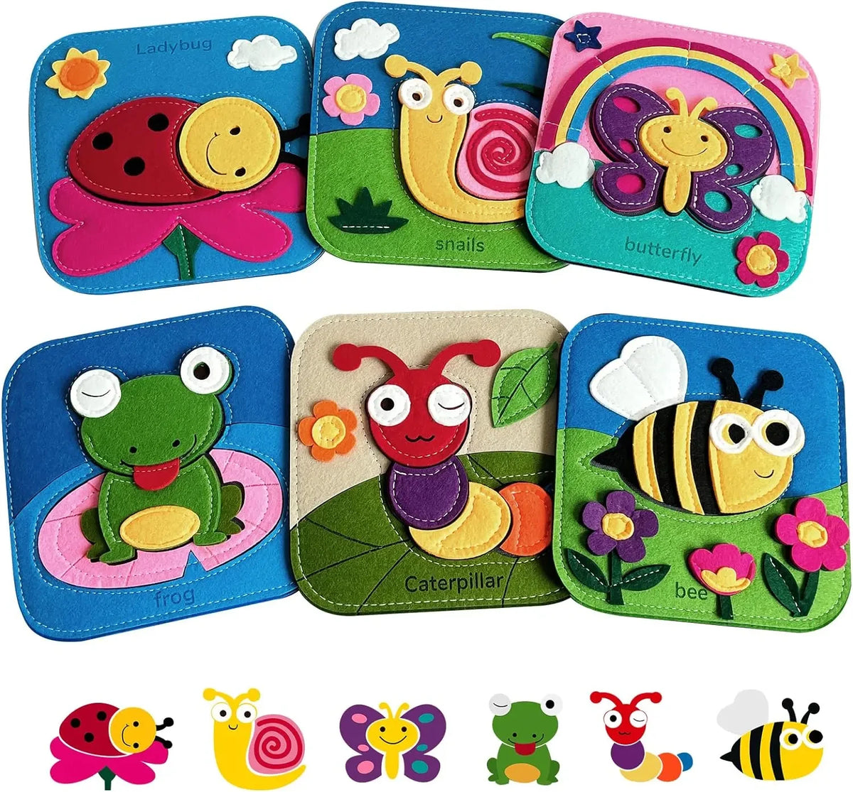 Montessori Giraffe Busy Board Preschool Learning Educational Busy Book Sensory Quiet Book Travel Toy for Baby Kids 3 4Years Old