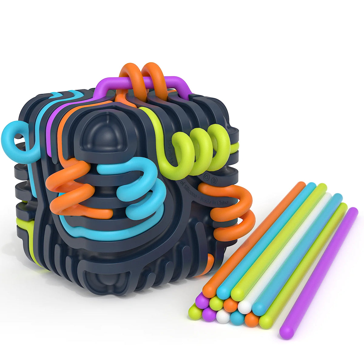 Sensory  Activity Ball With 15 Rods Silicone Fidget Toys Stress Relief ADHD and Autism Sensory Toys