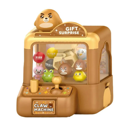 Mini Cartoon Claw Machine For Kids Desktop Grab Candy Toy Parent Child Interactive Game Home Play Birthday Holiday Surprise Gift