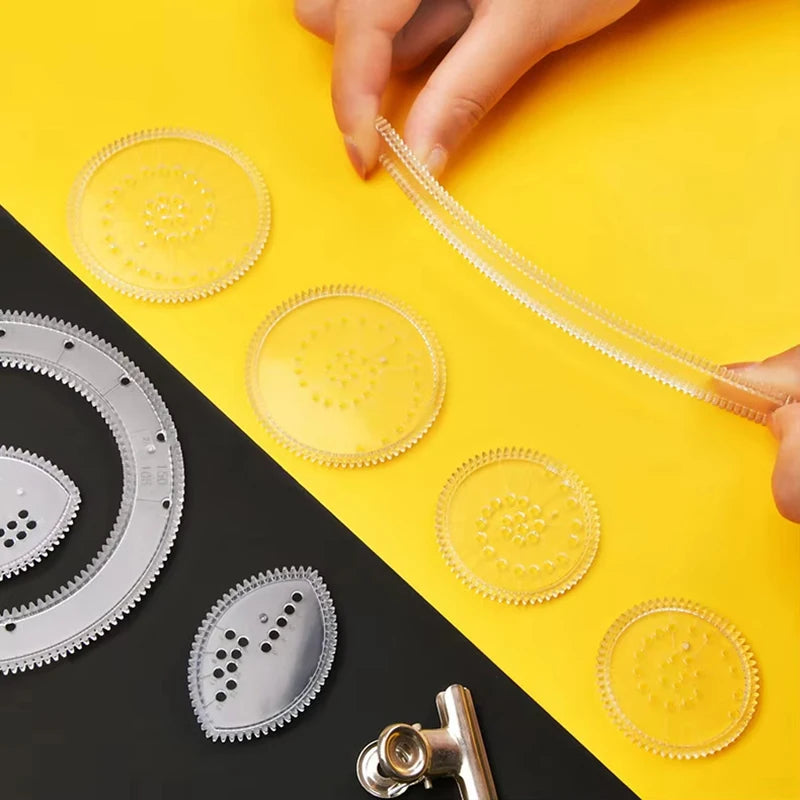 Funny Spirograph Drawing Toys Set Creative Gears Geometry Stencils Painting Template Art Crafts Kids Educational Students Gifts