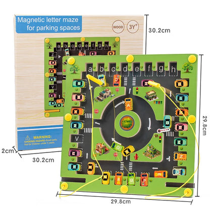 Montessori Magnetic Alphabet Maze Board Fine Motor Skills Educational Toys for Preschool Learning Activities Travel Toys Gifts