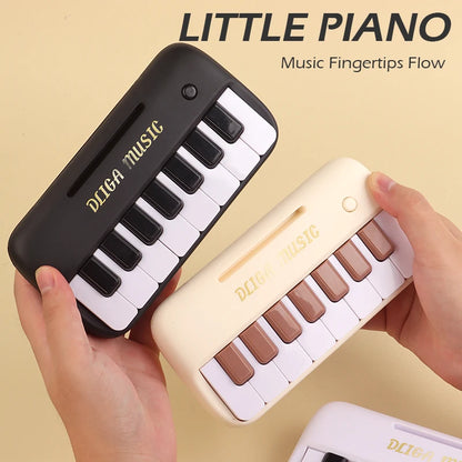 Creative Mini Electronic Piano 15 Keys Educational Musical Instrument Play Pendant Luminous Music Toy Small Gift For Beginner