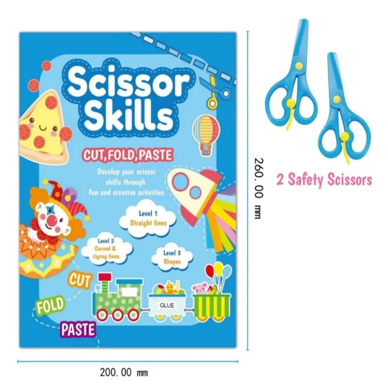 Children's Paper-Cut Book Creative Fun DIY Handmade Daily Activities Paste Toys Kindergarten Puzzle