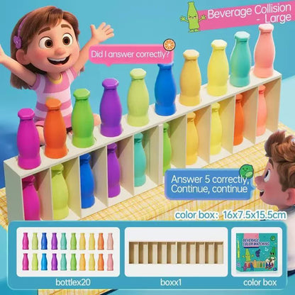 Learning Children's early childhood education guess fun drink color pair toy memory training parent-child interactive board game