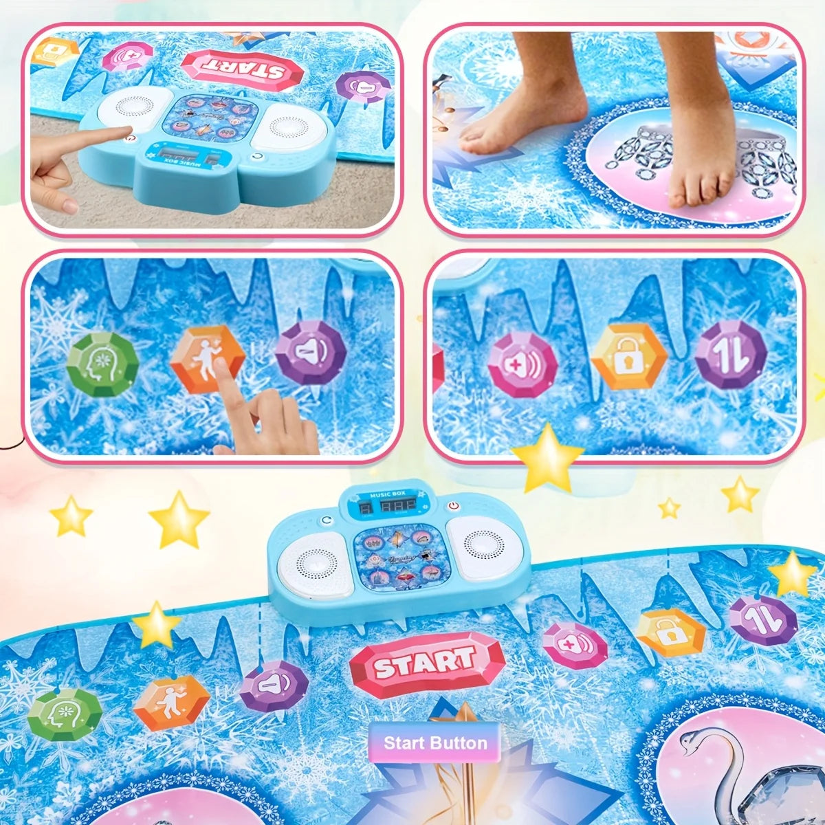 Dance Mat Toys, Electronic Dance Game for Kids with Multifunctional Game Modes, Ideal Birthday Gifts for 3+ Years Kids