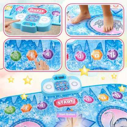 Dance Mat Toys, Electronic Dance Game for Kids with Multifunctional Game Modes, Ideal Birthday Gifts for 3+ Years Kids