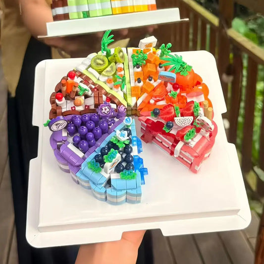 Creative DIY Birthday Cake Building Blocks Mini Assembly Bricks Educational Toy, For Boys Girls Kids Children, Birthday Party Gi