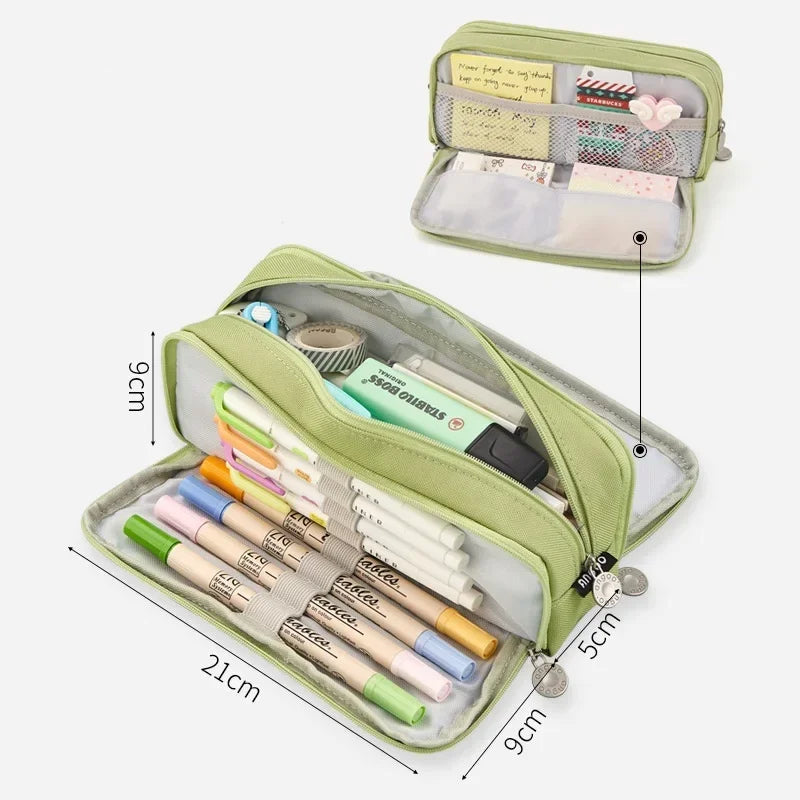 Creative Pencil Case Cute Boy Girl Kawaii Pencil Cases Storage Kids Pen Bag Large Big Stationery Box School Students Supplies
