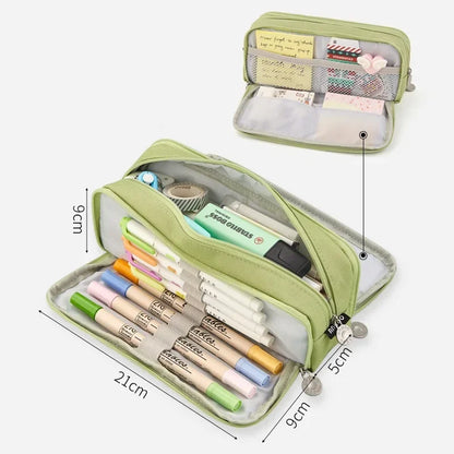 Creative Pencil Case Cute Boy Girl Kawaii Pencil Cases Storage Kids Pen Bag Large Big Stationery Box School Students Supplies