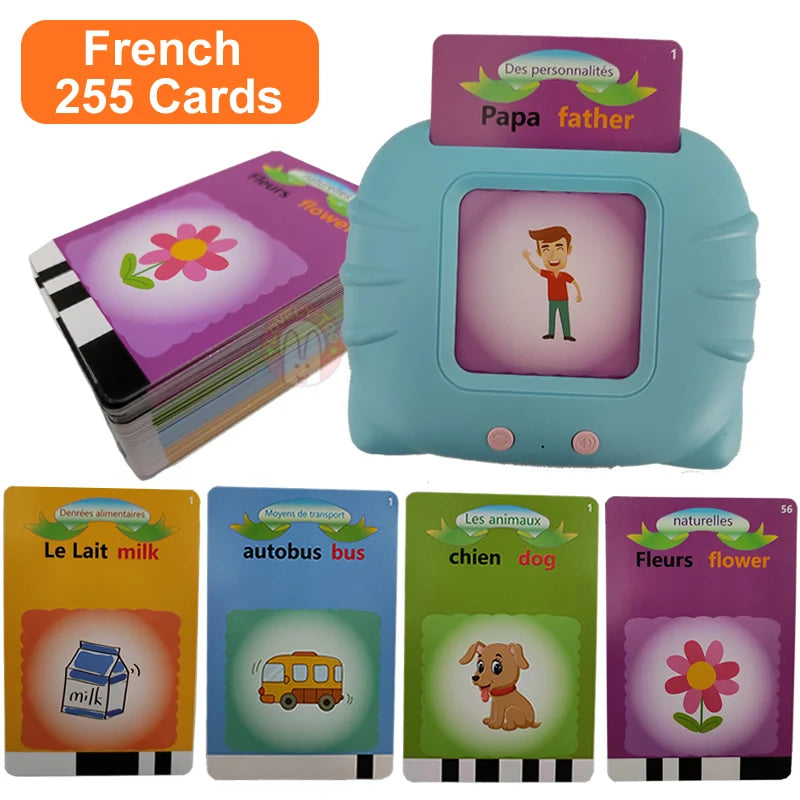 Kids Montessori Toys English Learning Card with Children Stories in Spanish Russian Alphabet French - Educational Teaching Tool