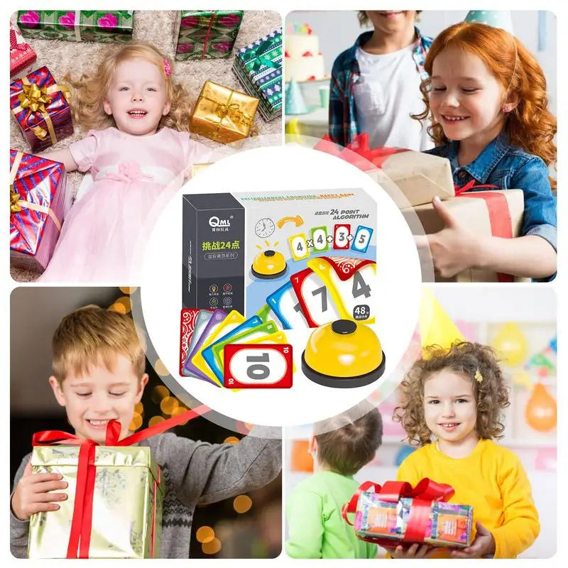 Children's Intelligence Training Card 24 Point Math Addition Subtraction Arithmetic Quick Calculation Toy Family Party Games