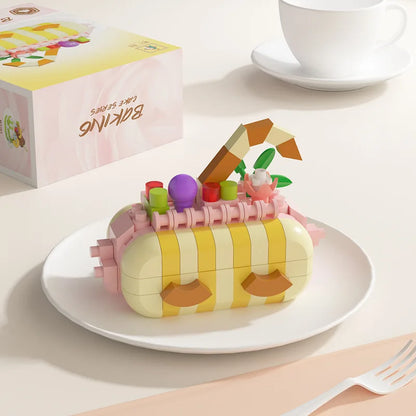 Kids Cake Party DIY Building Blocks Creative Intelligence Assemble Game Early Educational Interactive Toy For Family Time