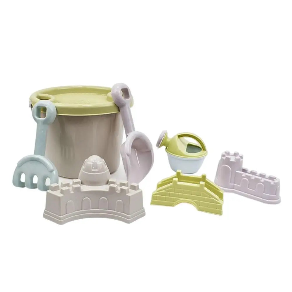 Kids Beach Sand Toys Set Toddler Travel Size Beach Kit Fun Rake Shovel Complete Sandbox Toys Sand Bucket For Boys Girls Summer
