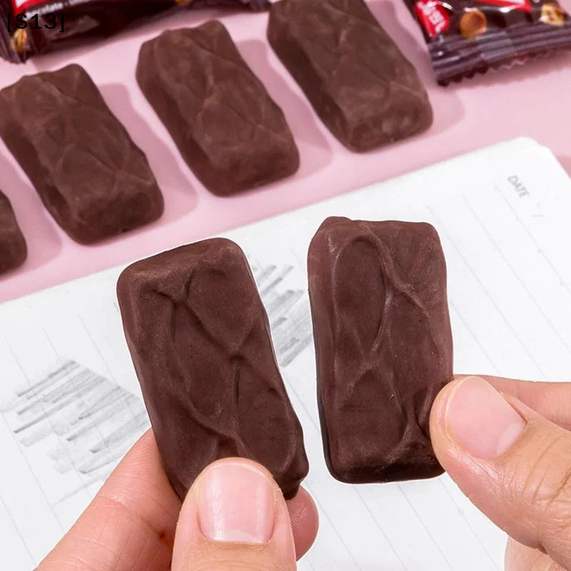 Creative Simulation Chocolate Shaped Rubber Eraser Cute Cartoon Erasers Student School Office Stationery Prize Kids Gifts[Q]Q@