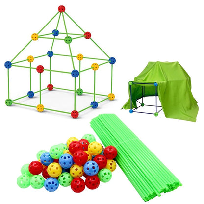 New Arrival Hot Children Indoor Creative Construction Tunnel Castle Play Set Tents Building Play Houses Kids DIY Tent Toys