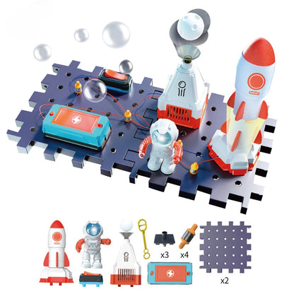 Science Toy DIY Electronic Blocks Kits Children Circuits Educational Toys Exploration Equipment Set Physical Toys for Kids