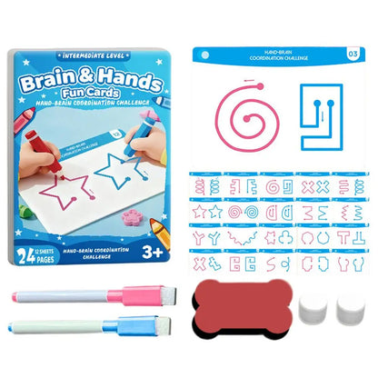 20pcs children Brain Training Card Game Educational Cognitive Toy Left And Right Brain Game Cards For Hand Coordination