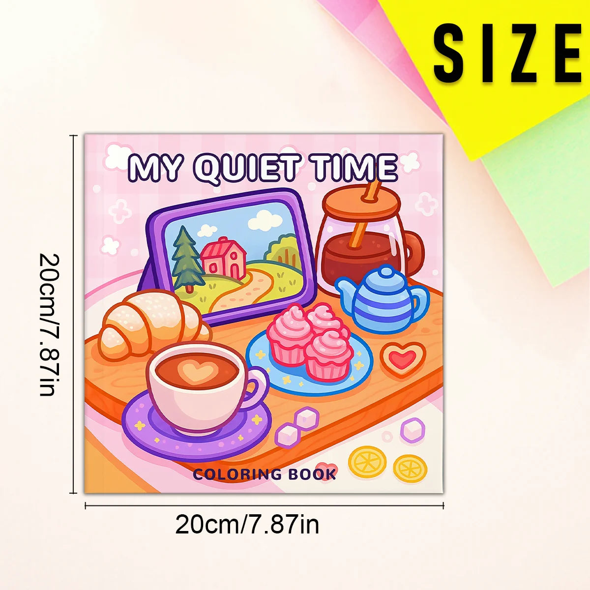MY QUIET TIME Coloring Book 24Pages Playful Fantasy Adventures, Fun Stress - Relieving Coloring for Family Creativity at Home