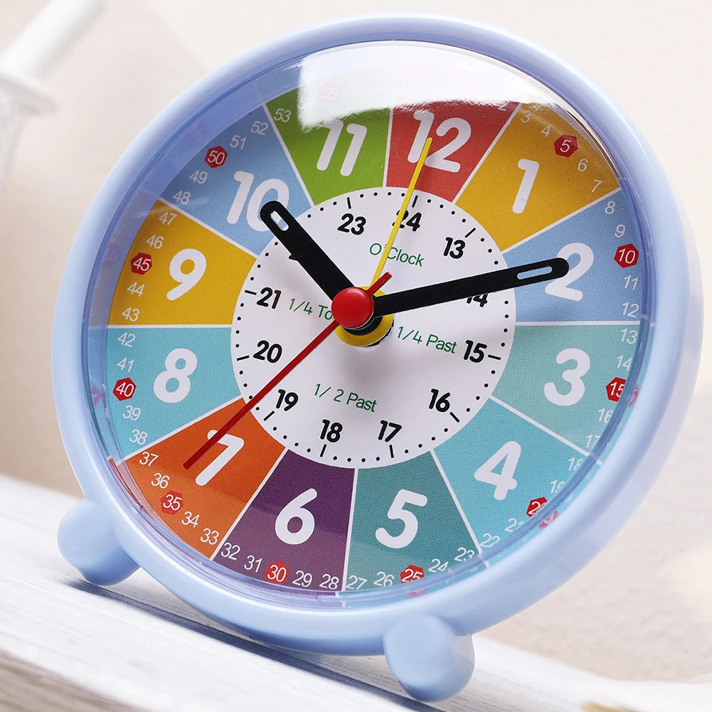 Friendly Silent Learning Clock with Colorful Design and 24 Hour Time Format for Teaching Hours and Minutes Clearly