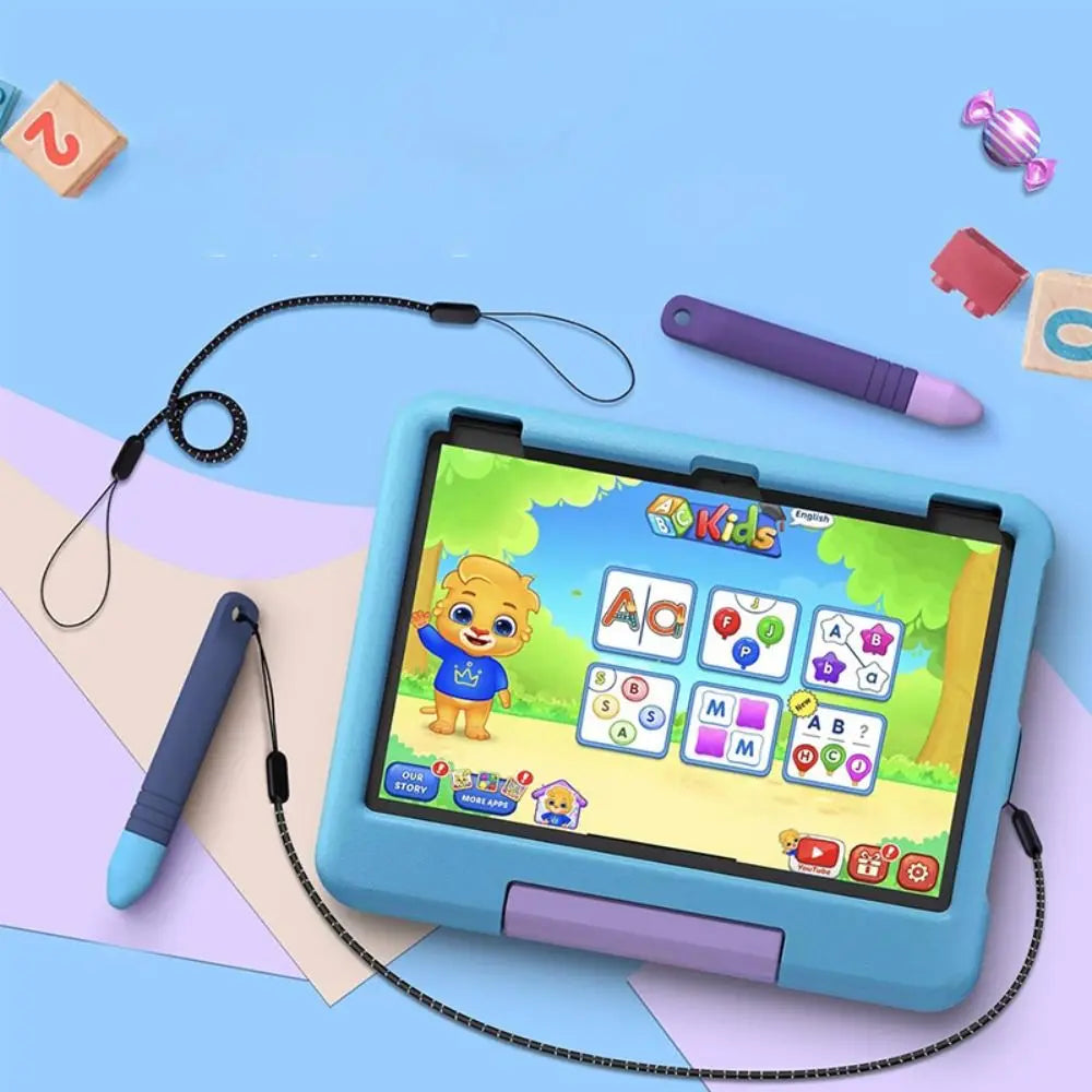 Anti-Rolling Kid-Friendly Stylus Pens Kids Silicone Tablet Stylus Pens All Touch Screen Devices with Anti-lost Tether