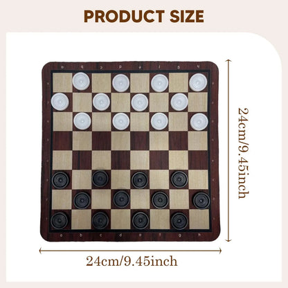 Chess Set Kids Gift Leisure Play Travel Interactive Portable Checkers Pieces