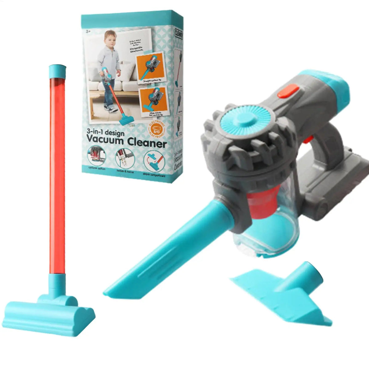 Play Vacuum Fun Pretend Educational Interactive Pretend Kids Working Vacuum Cleaner for Children Home Playroom Role Playing