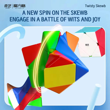 QIYI Twisted Skew Puzzle Cube Professional Developing Intelligence Toy Educational 3x3 Cube For Children