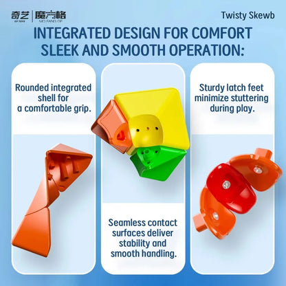 QIYI Twisted Skew Puzzle Cube Professional Developing Intelligence Toy Educational 3x3 Cube For Children