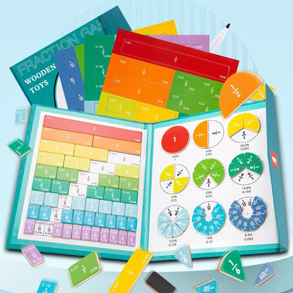 Magnetic Fraction Puzzles for Math Mastery Montessori Enlightenment with Fun Arithmetic Teaching Aid Cognitive Educational Toys