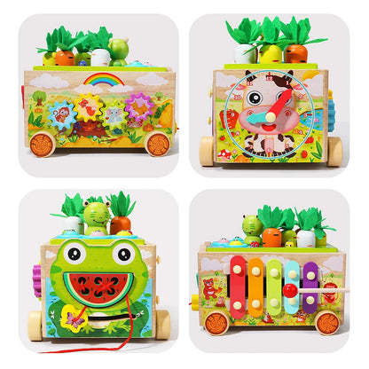 Wooden Educational Toys for Children Montessori Toys Carrot Shape Assortment Matching Games Intellectual Puzzles Baby Gifts