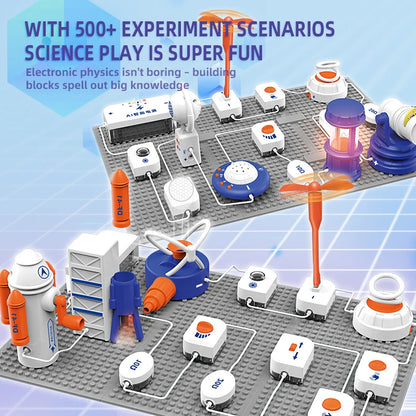 STEM Science Experiment Set for Kids -DIY Electronic Building Blocks Physics Circuit Experiment Toys for Education Toy  Gift