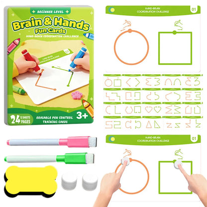20pcs children Brain Training Card Game Educational Cognitive Toy Left And Right Brain Game Cards For Hand Coordination