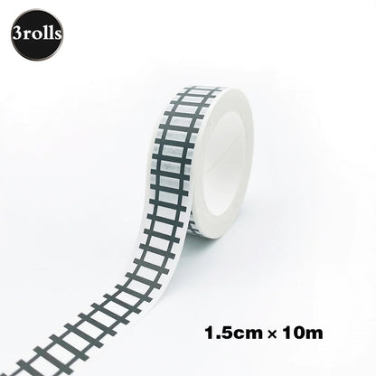 Creative Road Tapes Traffic DIY Highway Train Railway Tape Cartoon Car Stickers for Kids Racing Car Birthday Party Creative Gift