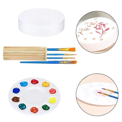 367A Educational Fun DIY Children Kids Art Painting Set Plastic Discs Craft Set to Develop Creativity and Fine Motor Skills