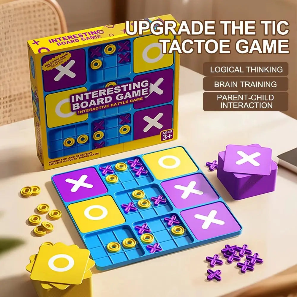 Creative Tic Tac Toe Board Game Montessori Parent-Child Interactive Montessori Puzzle Table Game Thinking Exercise
