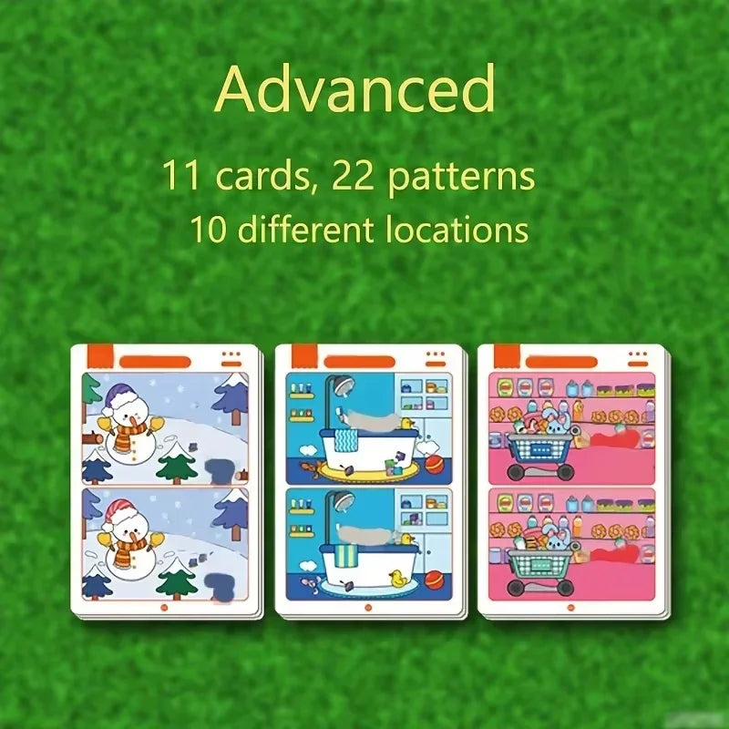 An educational fault finding game: reusable wiping paper for focus and attention training，Painting books